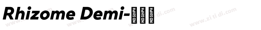 Rhizome Demi字体转换